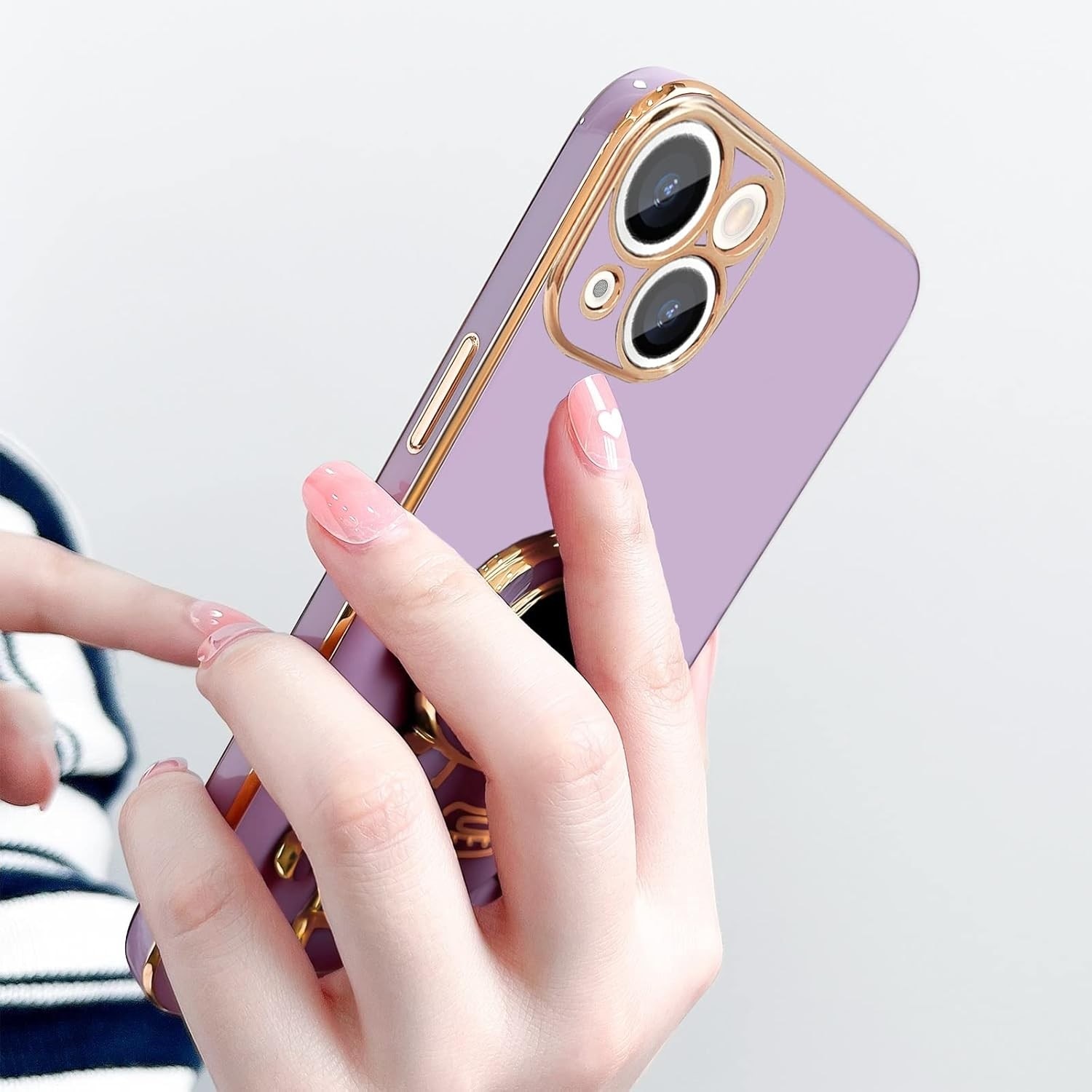Husa de Protectie TPU 2in1, pentru Apple iPhone 15 Plus, Astronaut cu Suport, Antisoc, Rezistenta la