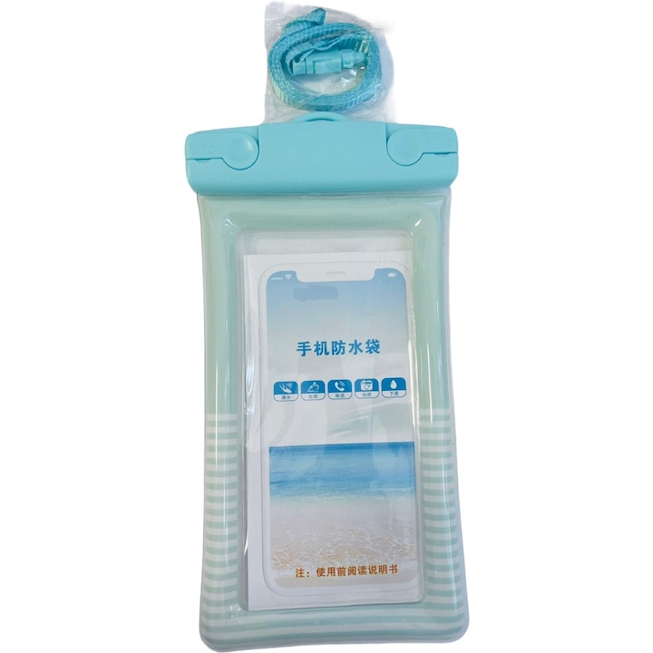Husa subacvatica Cushion Waterproof, Snowproof, Universala, Dungata, cu Snur, pentru telefon sau do