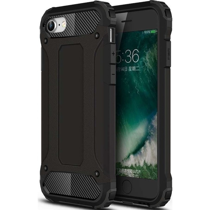 Husa de Protectie, pentru Apple iPhone XR, Defender Model 1, silicon, plastic, Negru
