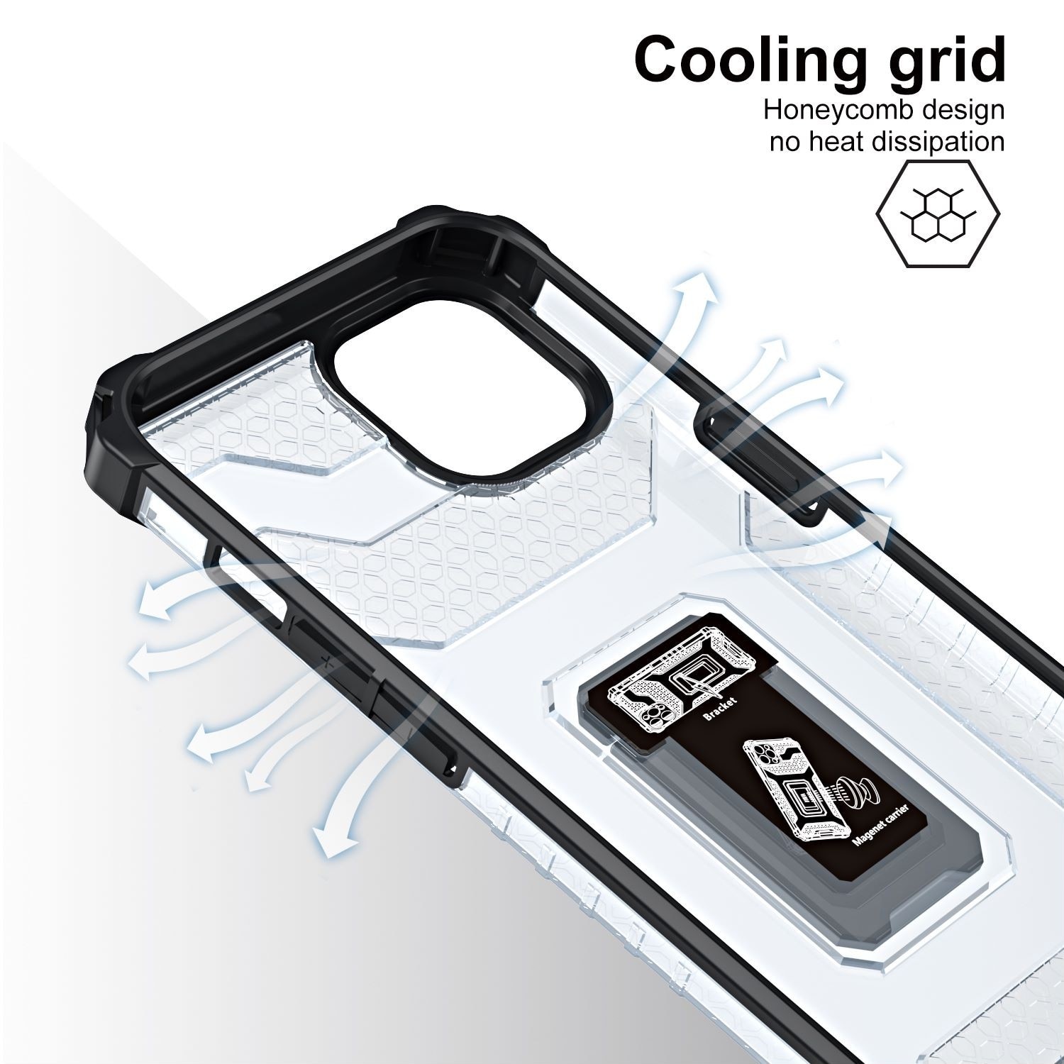 Husa de protectie compatibila cu Apple iPhone 13 Mini Acrylic Armor cu suport Negru