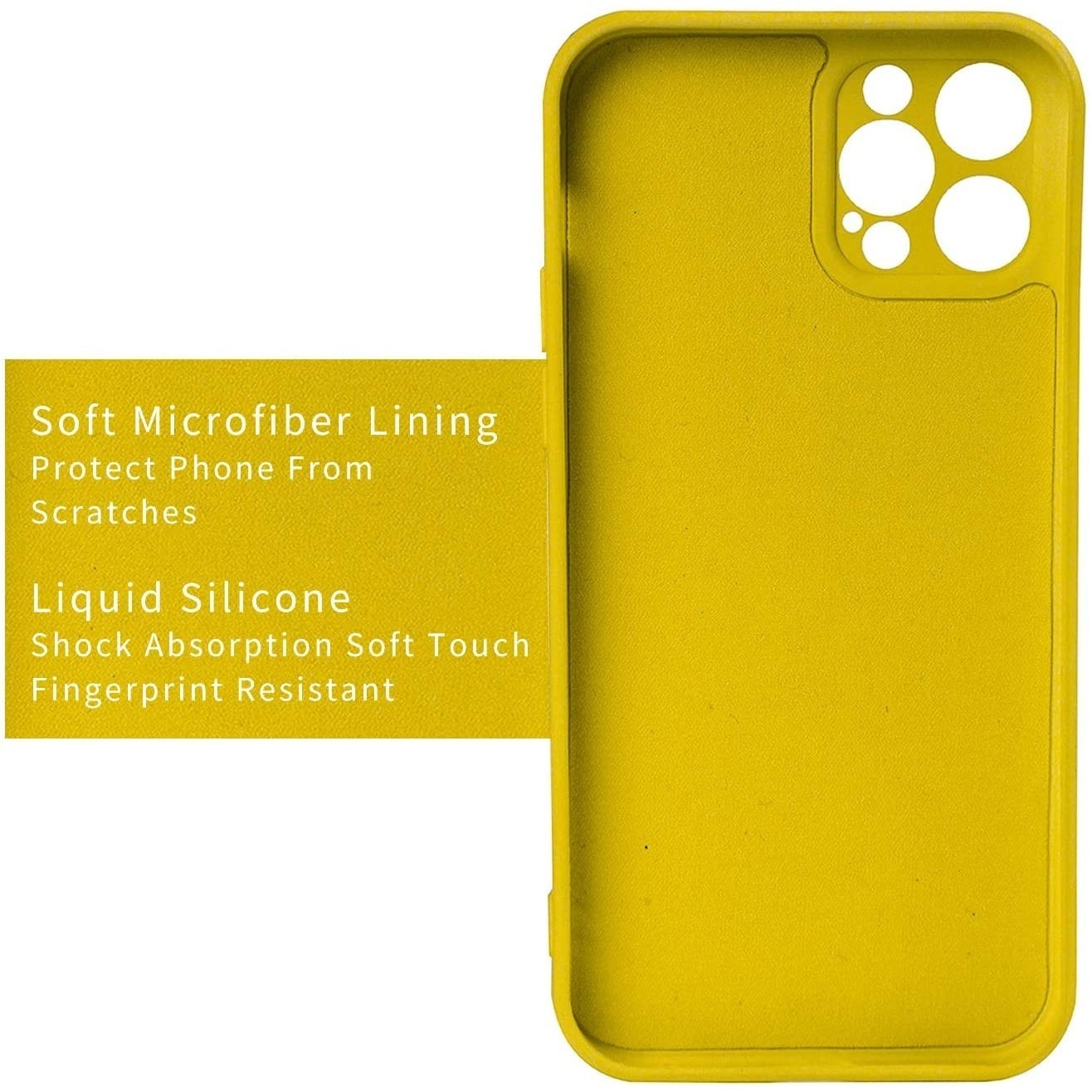 Husa protectie compatibila cu Apple iPhone 13 Pro Max Liquid Silicone Ring cu suport rotativ Galben
