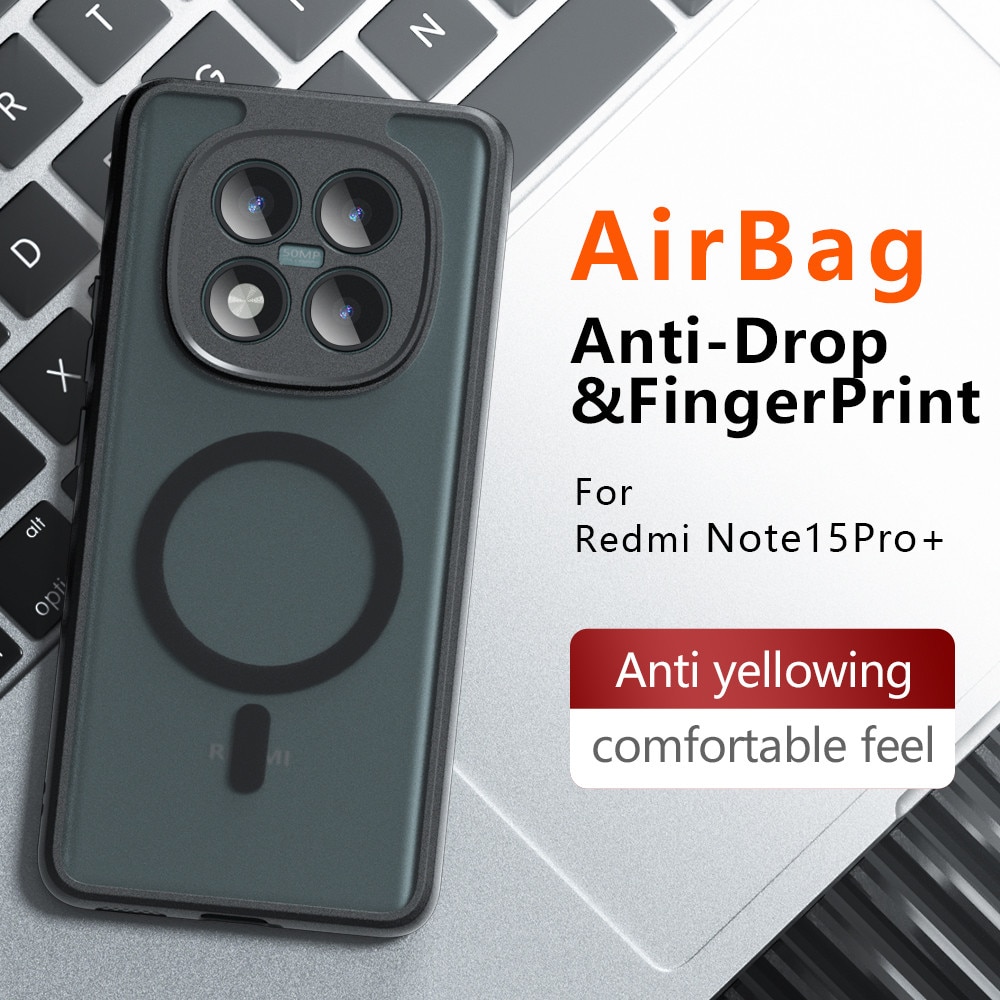 Carcasa de protectie pentru Xiaomi Redmi Note 15 Pro+ 5G / Xiaomi Poco M8 Pro 5G, negru frost