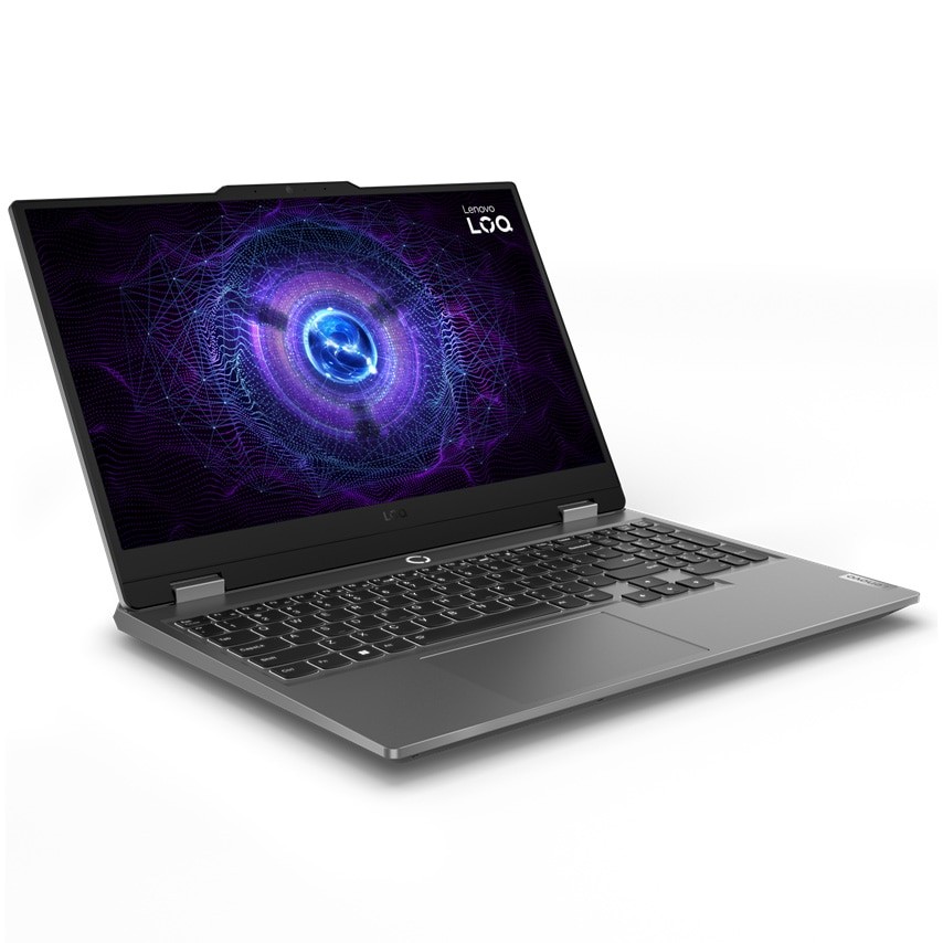 Laptop Gaming Lenovo LOQ 15IAX9 cu procesor Intel® Core™ i5-12600HX pana la 4.6GHz, 15.6" Full HD, IPS, 16GB DDR5 RAM, 512GB SSD, 144Hz, NVIDIA® GeForce RTX™ 3050 6GB GDDR6, No OS, Luna Grey