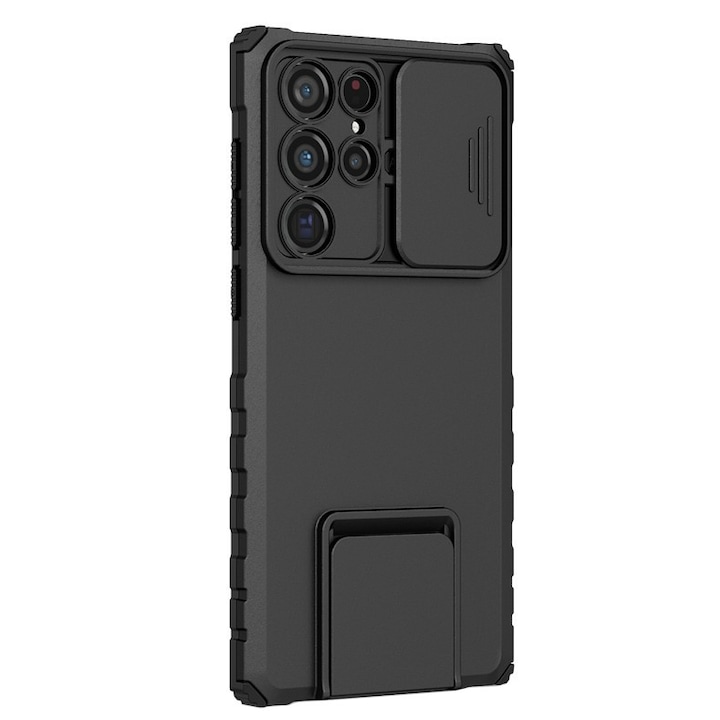 Husa Defender cu Stand pentru Samsung Galaxy S24 FE, Suport reglabil, Antisoc, Protectie glisanta pe