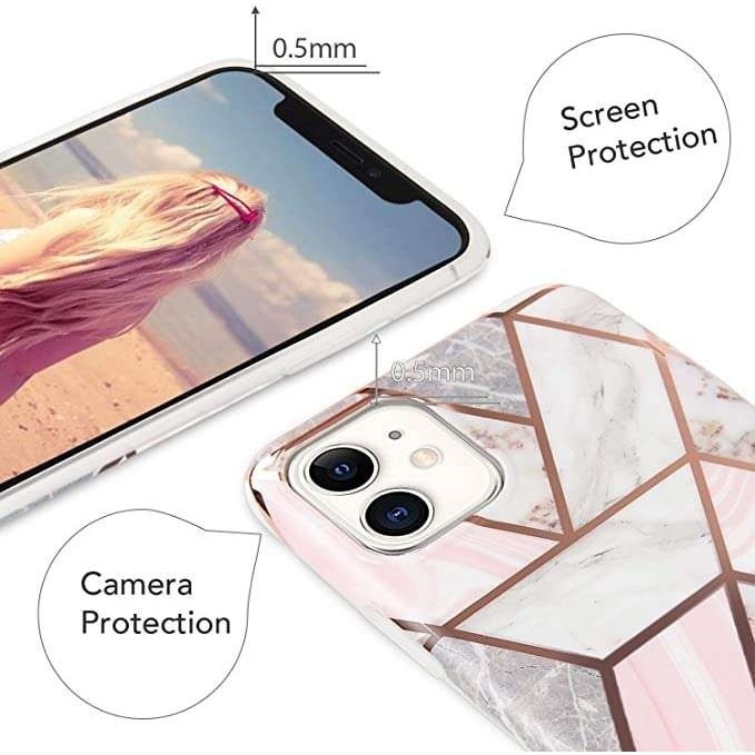 Husa protectie pentru Samsung S10E Soft IMD TPU Marble Geometric Alb