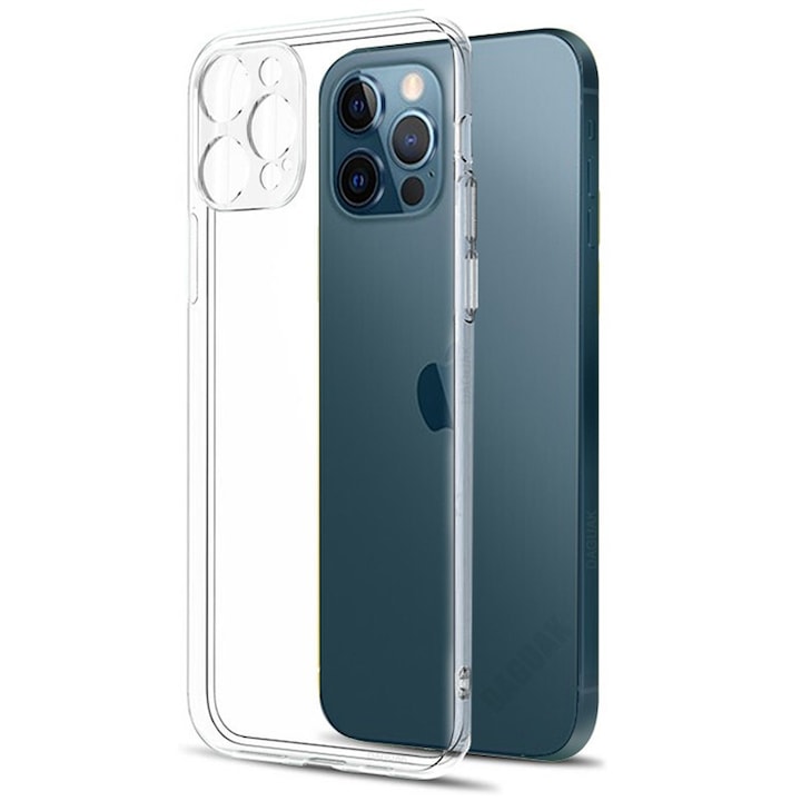 Husa Protectie, compatibila cu Apple iPhone 11 Pro Max, Protect Plus, Transparent