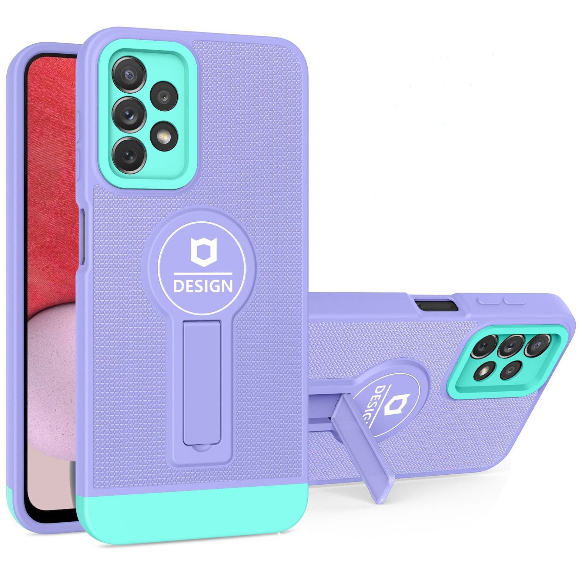 Husa Armor Design cu Stand pentru Apple iPhone 7/8G/SE2, Mov/Albastru, Suport Auto Magnetic, Wireles
