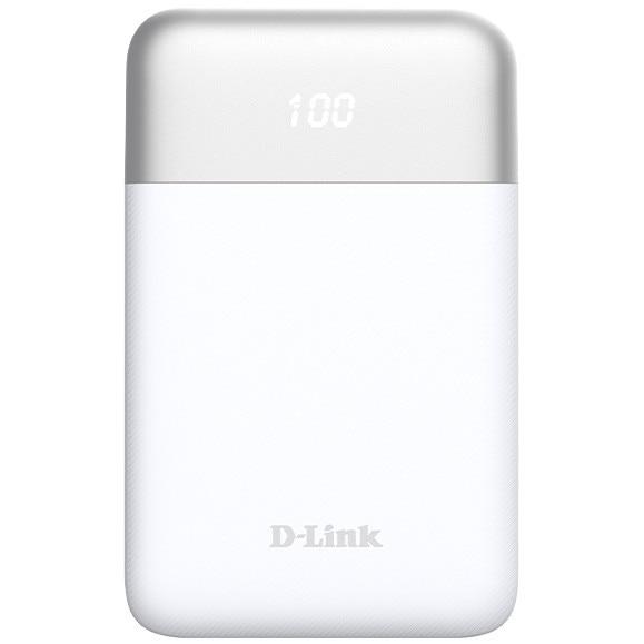 Acumulator extern D-Link DPP-101, 10000mAh, 18W max, USB PD 3.0 si QC 3.0, 1 x USB Type-C, 1 x USB, Alb