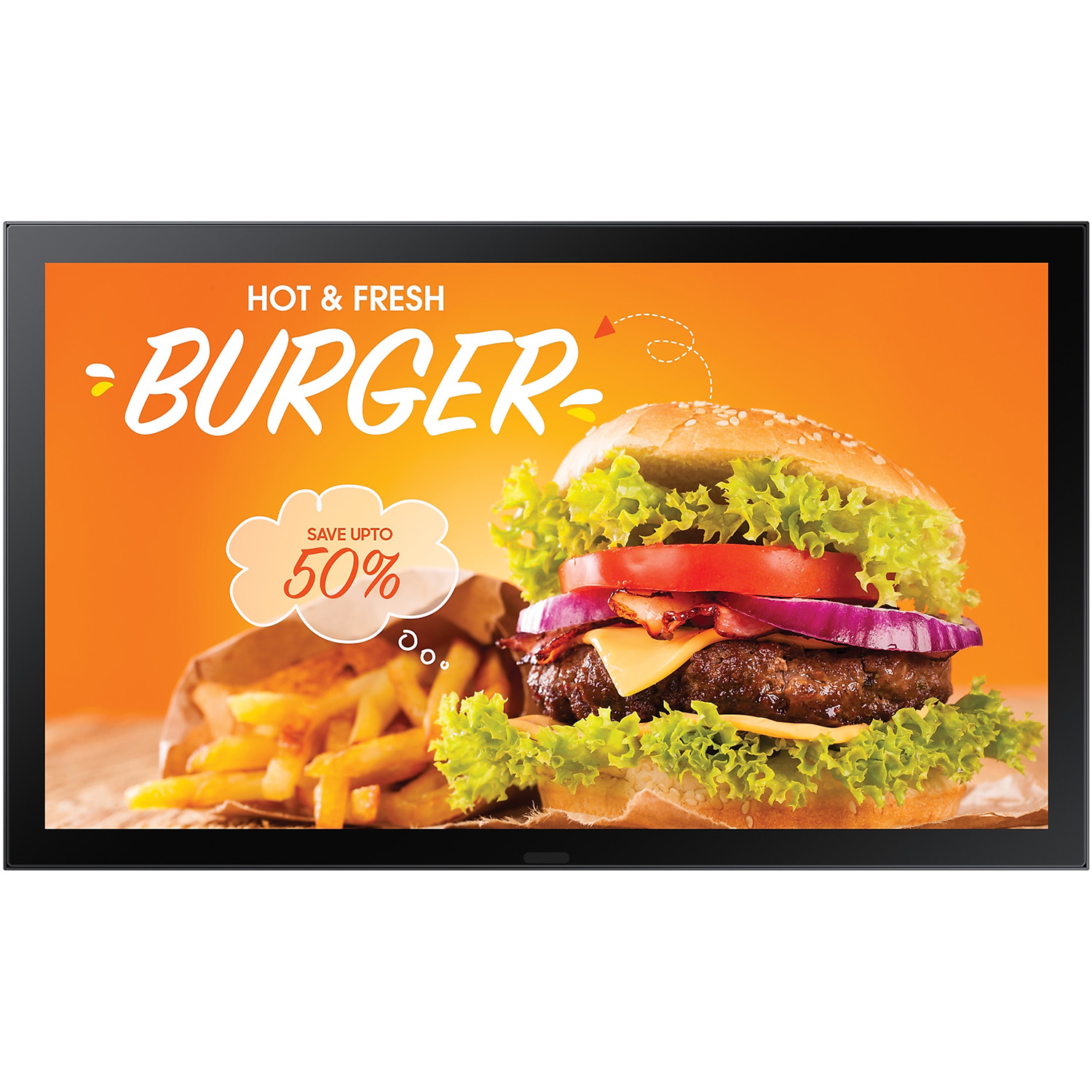Display Comercial Profesional IPS Samsung 24", OH24B, Full HD, HDMI, USB, Bluetooth, Wi-Fi, Negru