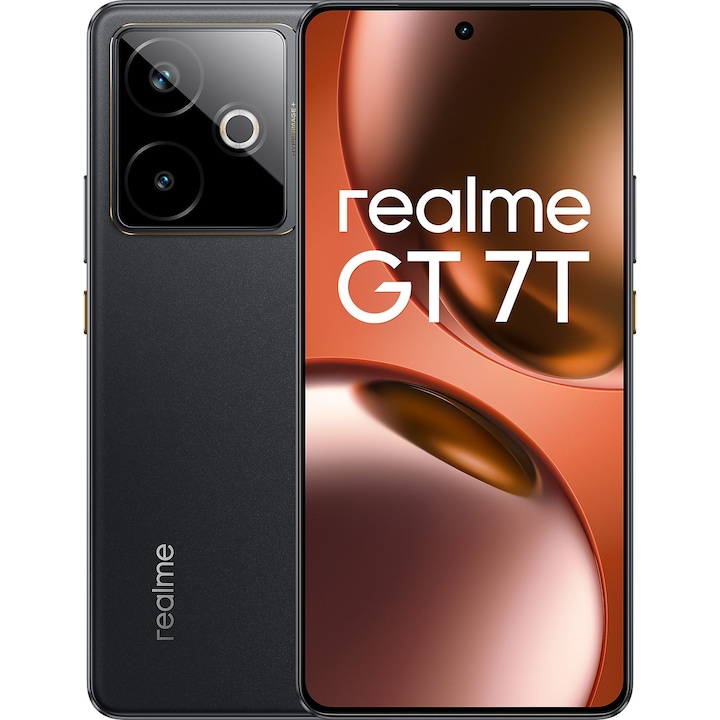 Telefon mobil Realme GT 7T, Dual SIM, 12GB RAM, 256GB, 5G, Black