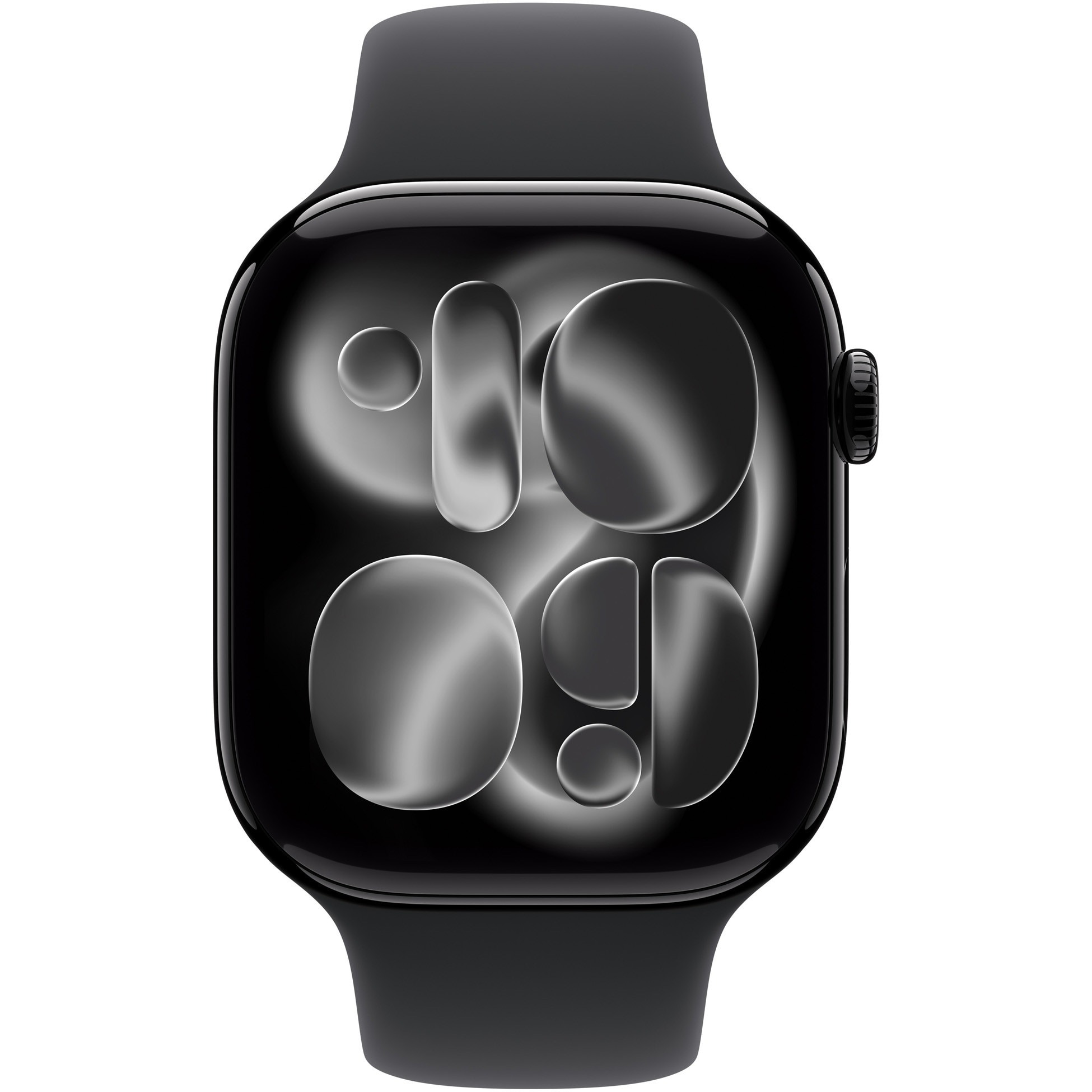 Ceas Smartwatch Apple Watch Series 11, GPS + Cellular, 42mm Jet Black Aluminium Case, Black Sport Band - S/M