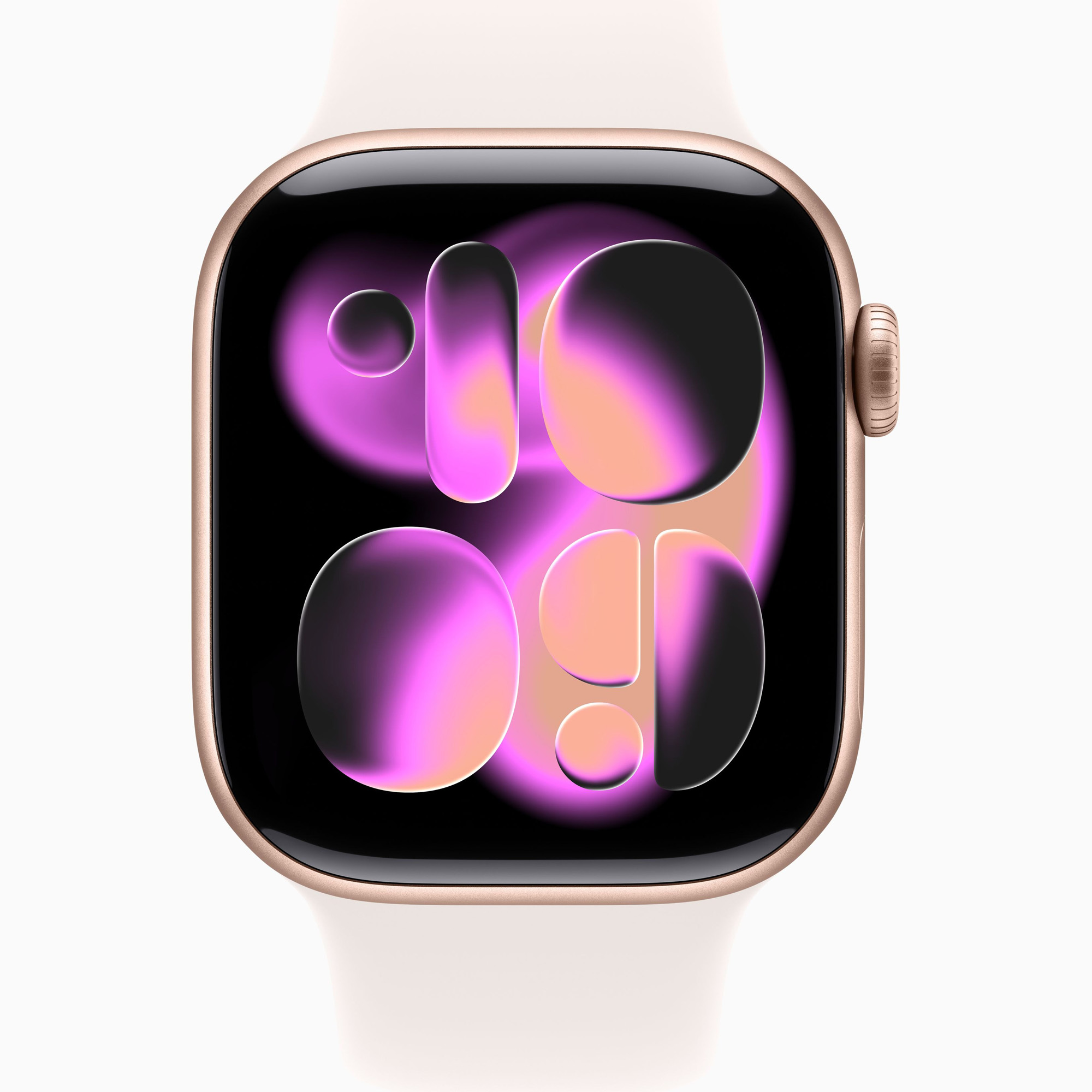 Ceas Smartwatch Apple Watch Series 11, GPS + Cellular, 42mm Rose Gold Aluminium Case, Light Blush Sport Band - S/M