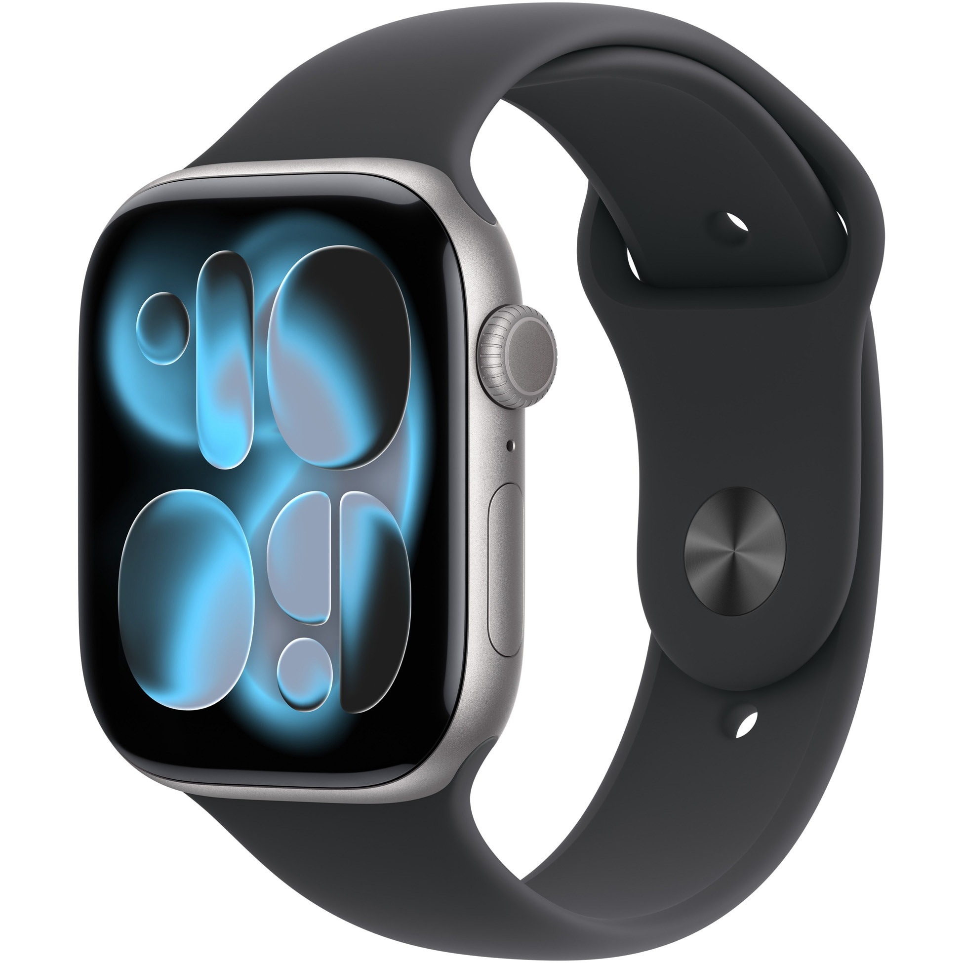 Ceas Smartwatch Apple Watch Series 11, GPS + Cellular, 46mm Space Grey Aluminium Case, Black Sport Band - M/L