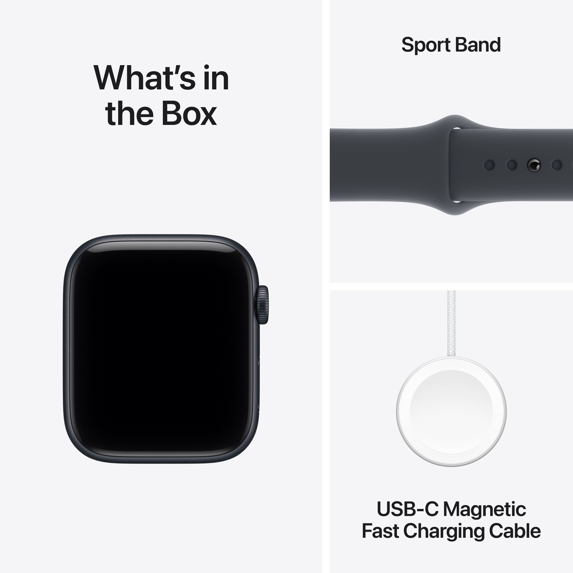 Ceas Smartwatch Apple Watch SE 3 (2025), GPS + Cellular, 44mm Midnight Aluminum Case, Midnight Sport Band - M/L