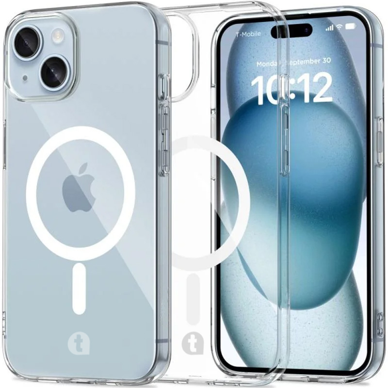 Husa de protectie telefonultau® din silicon pentru Apple iPhone 15, MagSafe, Ultra Slim, Flexibila, Clear Case, Transparent