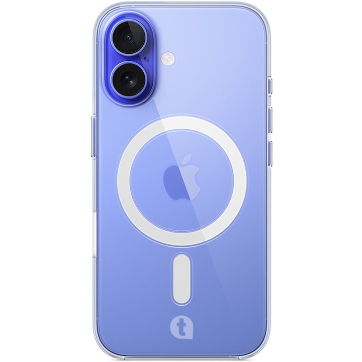 Husa de protectie telefonultau® din silicon pentru Apple iPhone 16, MagSafe, Ultra Slim, Flexibila, Clear Case, Transparent