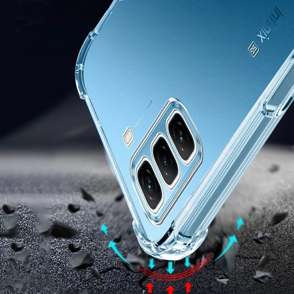 Husa telefon ERBORD pentru Infinix Hot 50 Pro+ 4G, transparenta, design minimalist, protectie impotriva caderilor