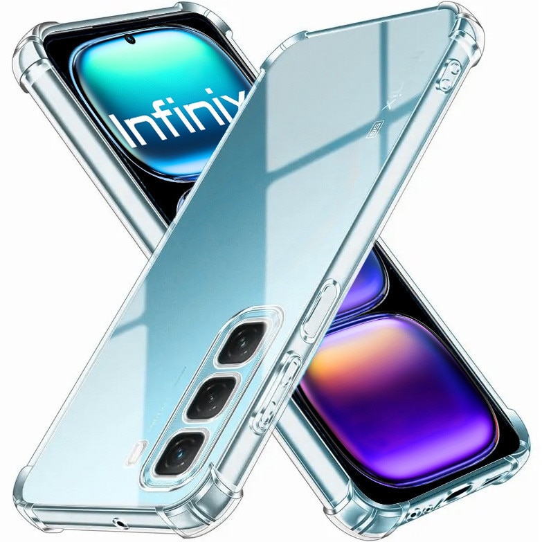 Husa telefon ERBORD pentru Infinix Hot 50 Pro+ 4G, transparenta, design minimalist, protectie impotriva caderilor