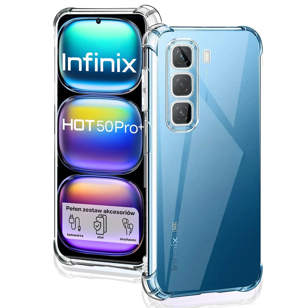 Husa telefon ERBORD pentru Infinix Hot 50 Pro+ 4G, transparenta, design minimalist, protectie impotriva caderilor