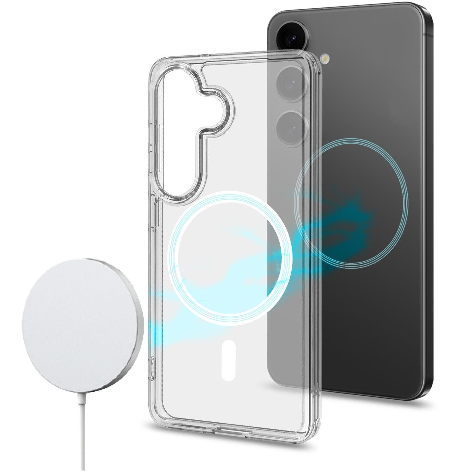 Husa de protectie Celly din Silicon cu Magnet pentru Samsung Galaxy S26, Transparenta