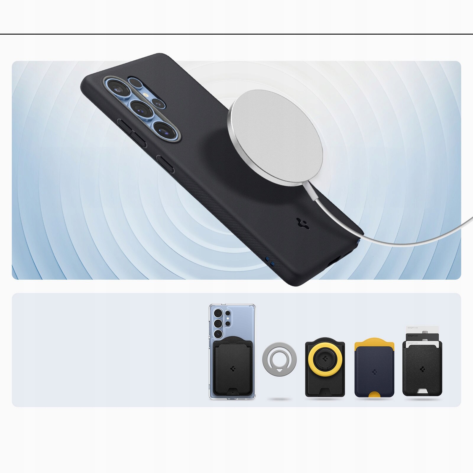 Husa pentru telefon Spigen Nano Pop Mag pentru Galaxy S25 Ultra, TPU compatibil MagSafe, protectie Military Grade si Air Space, negru, UQJ4IAHF