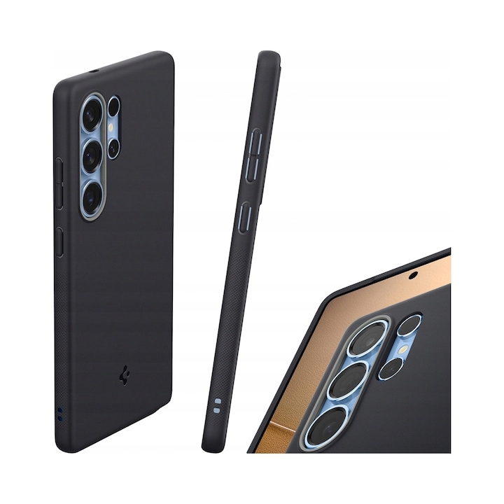 Husa pentru telefon Spigen Nano Pop Mag pentru Galaxy S25 Ultra, TPU compatibil MagSafe, protectie Military Grade si Air Space, negru, UQJ4IAHF