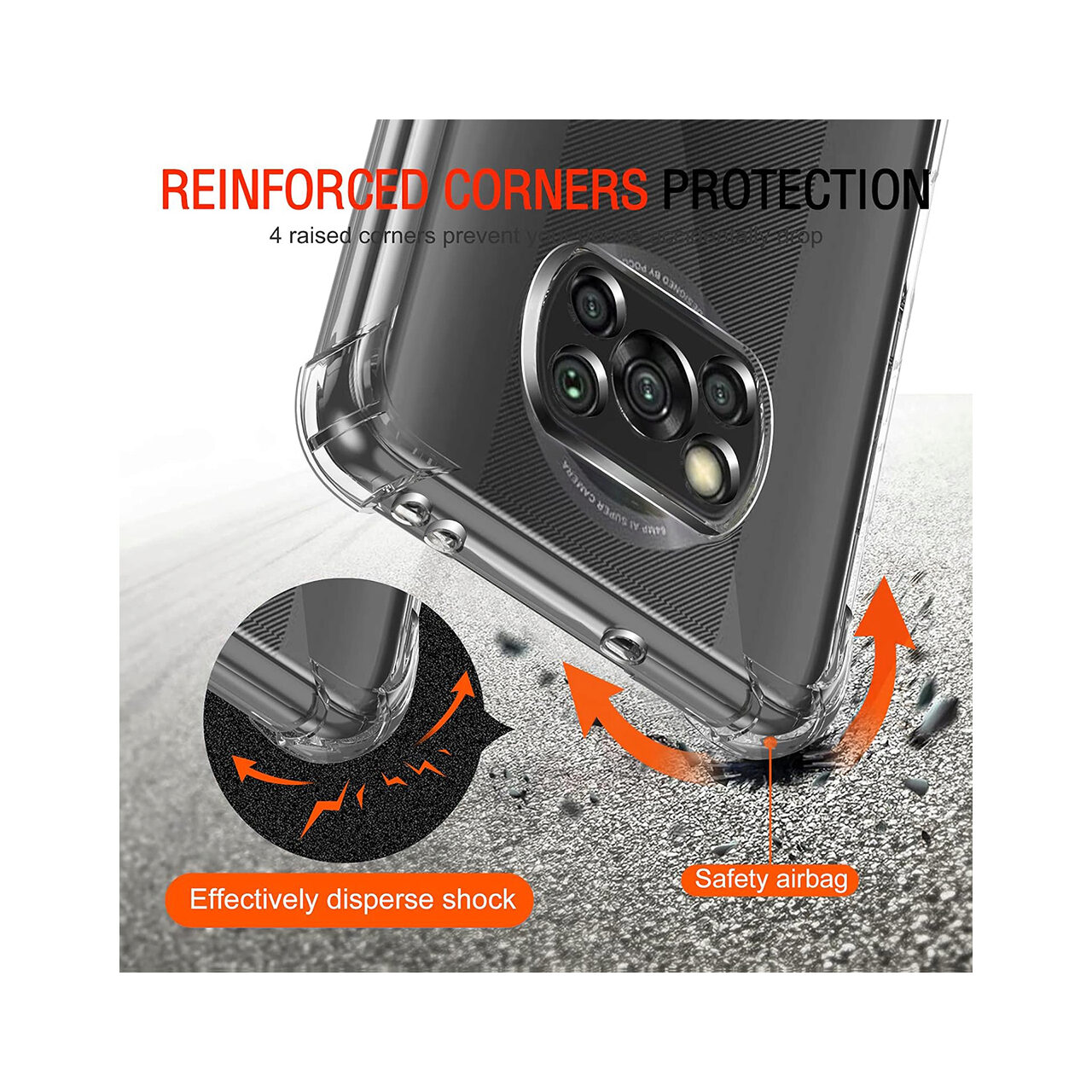 Husa pentru Xiaomi Poco X3 / Poco X3 NFC / Poco X3 Pro - Techsuit Shockproof Clear Silicone - Clear
