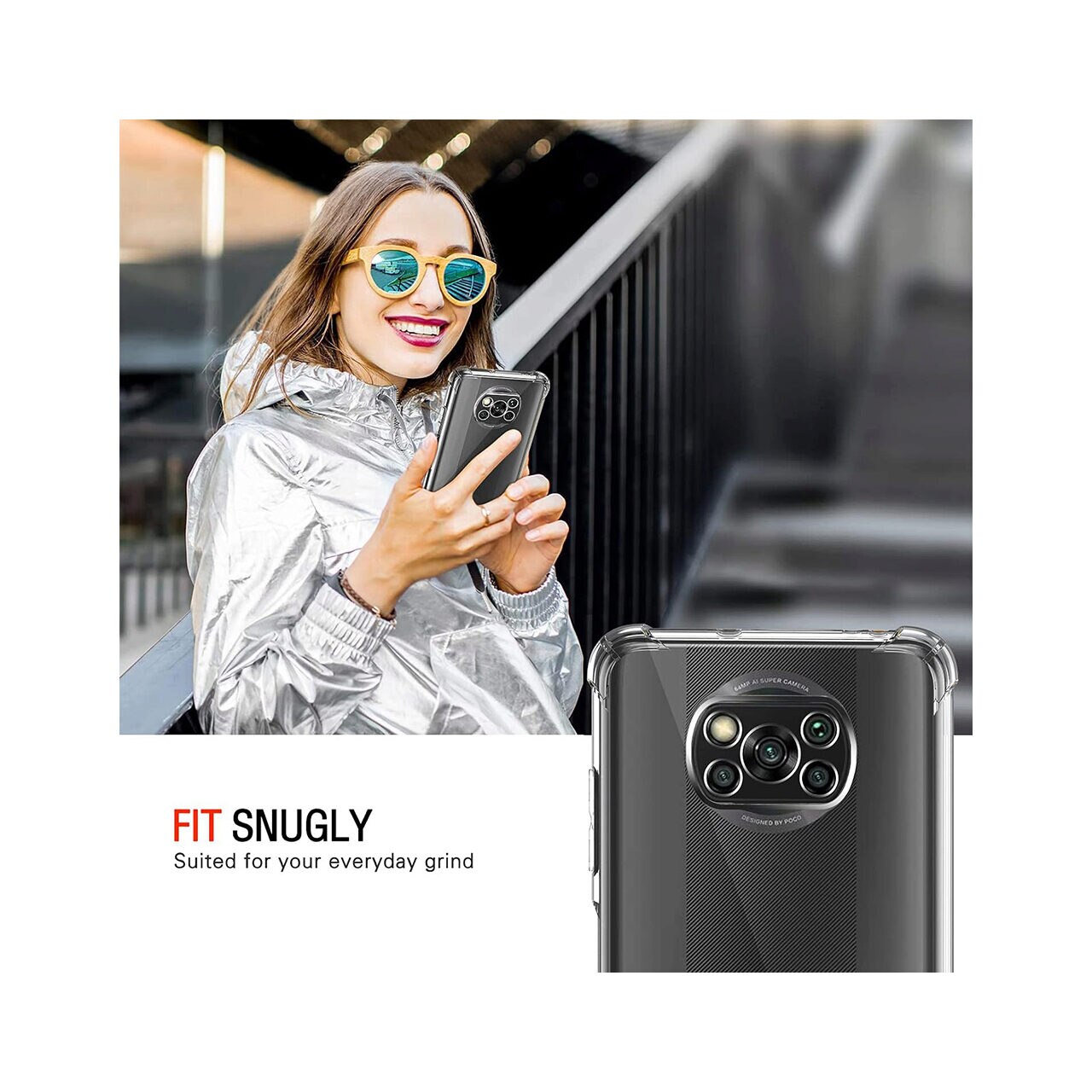 Husa pentru Xiaomi Poco X3 / Poco X3 NFC / Poco X3 Pro - Techsuit Shockproof Clear Silicone - Clear
