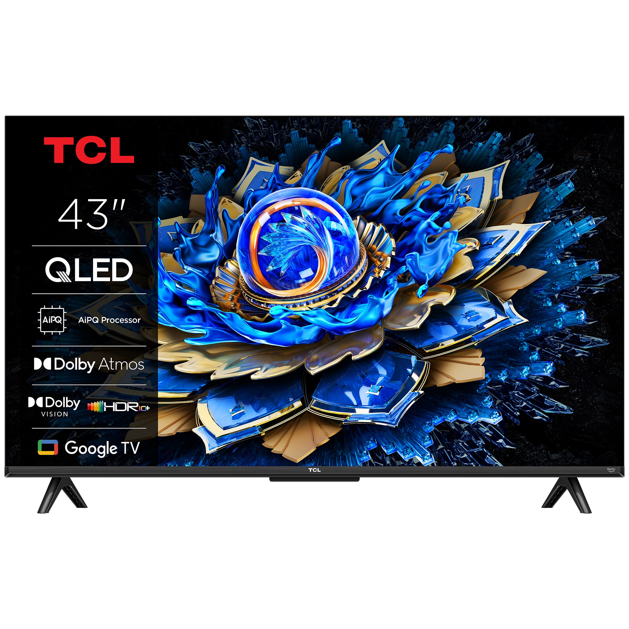 Televizor Smart TCL 43T69C, 108 cm, QLED, Ultra HD 4K, Clasa G