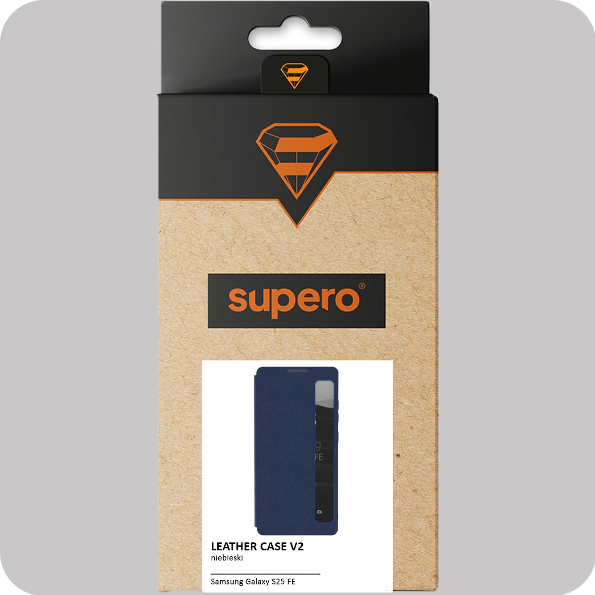Husa tip flip, Supero, Samsung, compatibila Galaxy S25 FE, fereastra Smart View pentru notificari si apeluri, protectie 360° impotriva zgarieturilor si socurilor, piele ecologica premium, pliabila, include cod QR pentru aplicatie, negru