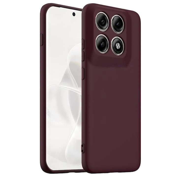 Husa pentru Motorola Edge 70 Pro Daden® Silicon SoftFlex, Ultra Slim, Protectie sporita, Interior de microfibra, Visiniu