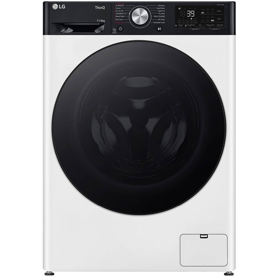 LG Masina spalat rufe cu uscator LG F4DR711S2H, Spalare 11 kg, Uscare 6kg, 1400 rpm, Clasa D, Turbo Wash, Wi-Fi, Autodose,Alb