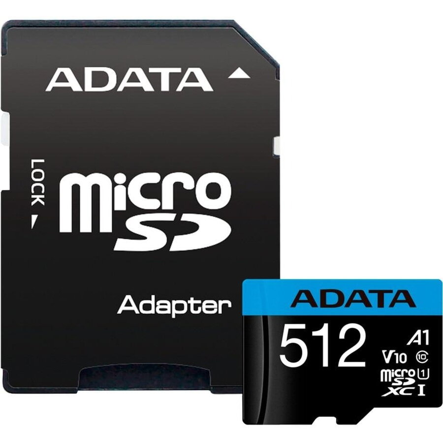 Adata Card MicroSD ADATA, 512  GB, MicroSDXC, clasa 10, standard UHS-I U1, Adaptor SD inclus