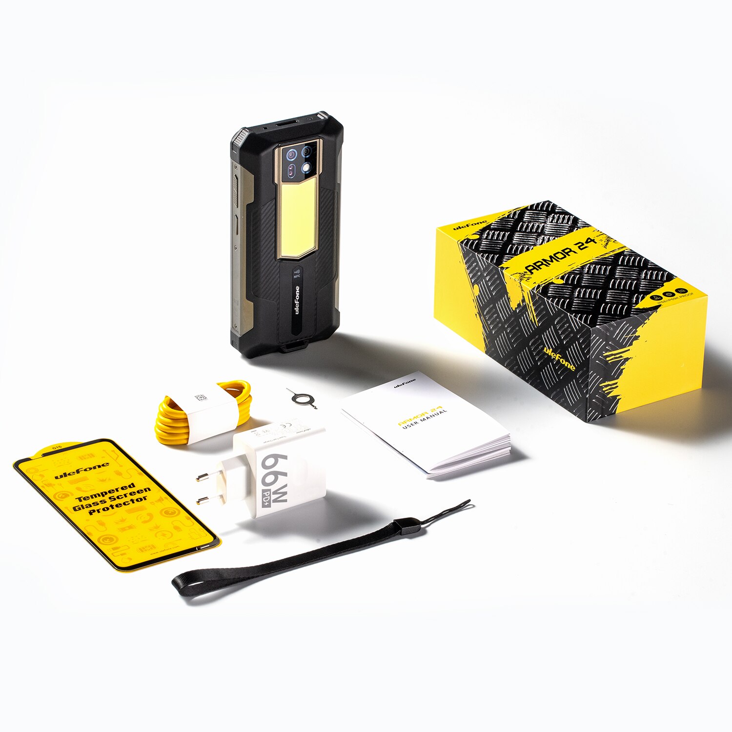 Telefon mobil Ulefone Armor 24, 4G, IPS 6.78" 120Hz, Camera Dual 64MP+64MP, 24GB RAM (12GB + 12GB extensibili), 256GB ROM, Helio G96, 22000mAh 66W, Dual SIM
