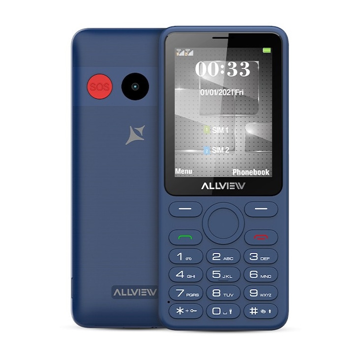 Telefon mobil Dual Sim Allview M30LUNA Dark Blue, 32 MB, 2G, Dark Blue