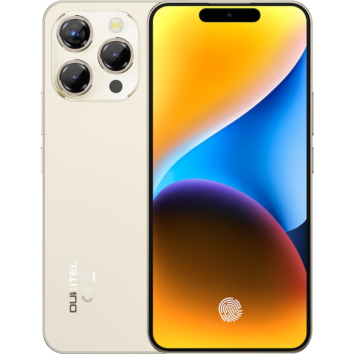 Telefon mobil Oukitel P1, Dual SIM, 6.7-inch AMOLED, 8GB RAM, 256GB, Gold