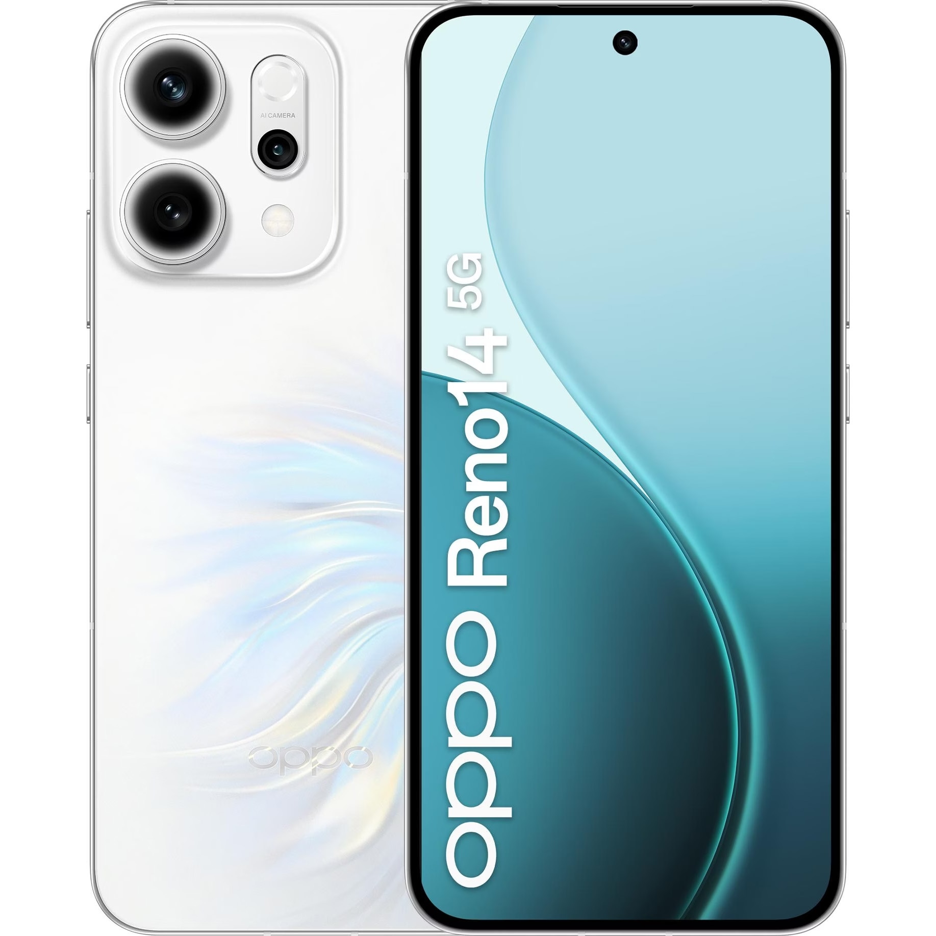 Telefon mobil Oppo Reno14, 12GB RAM, 256GB, 5G, Opal White