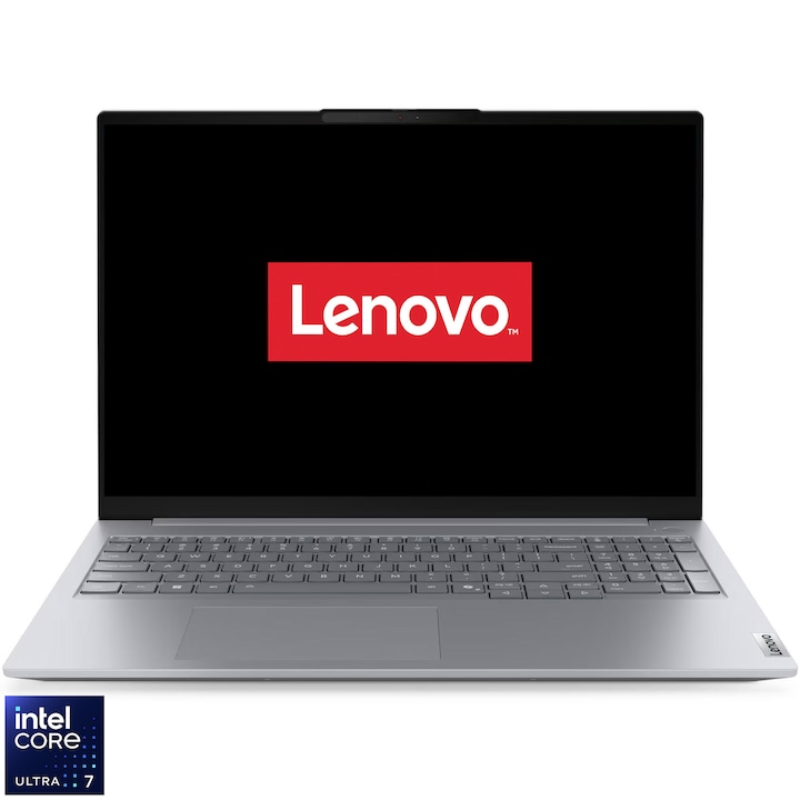 Laptop Lenovo ThinkBook 16 G8 cu procesor Intel® Core™ 7 240H pana la 5.2GHz, 16" WUXGA, IPS, 32GB DDR5 RAM, 1TB SSD, Intel® Graphics, No OS, Grey, 3y on-site Premium Care