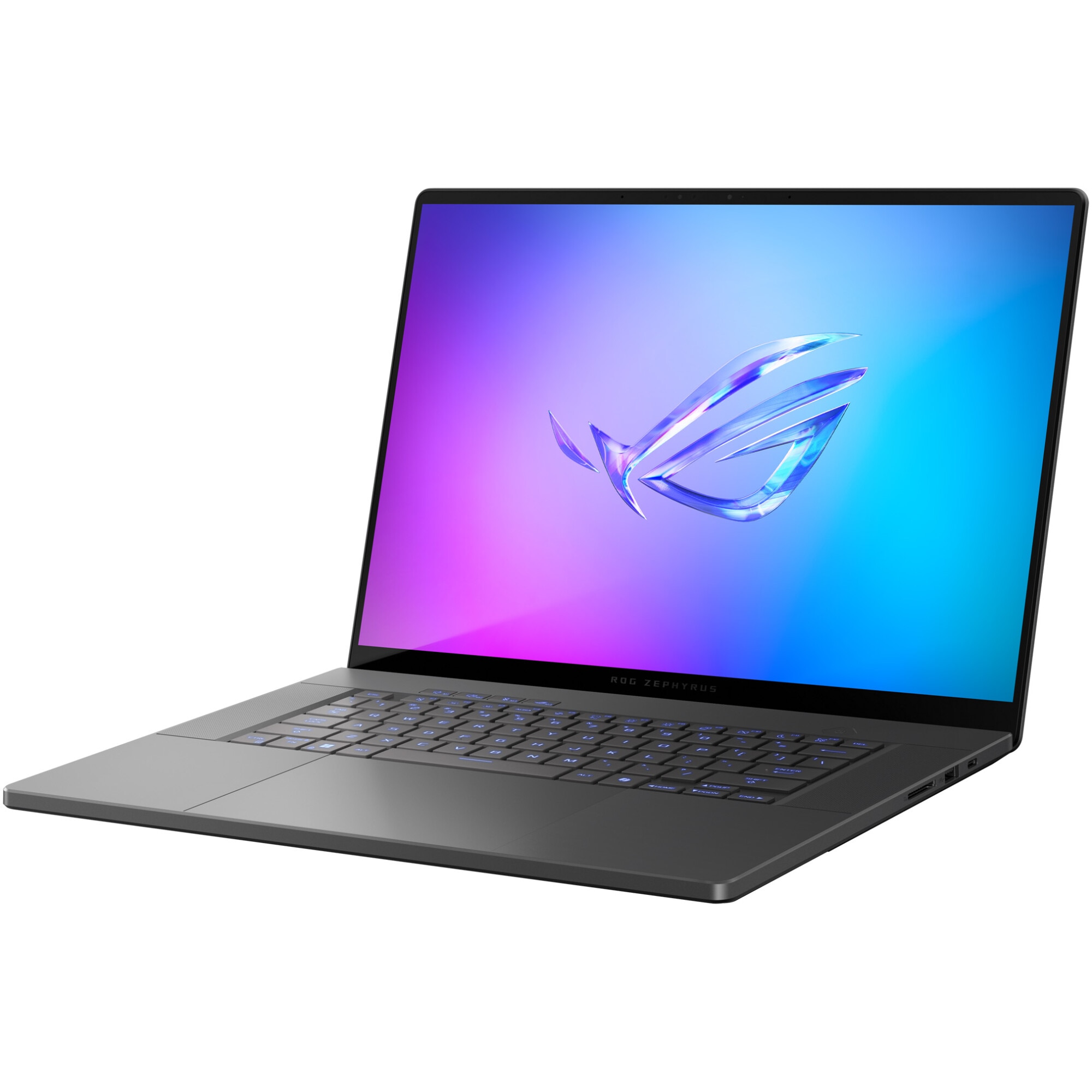 Laptop Gaming ROG Zephyrus G16 GA605KP cu procesor AMD Ryzen™ AI 7 350 pana la 5.0GHz, 16'', 2.5K, WQXGA, OLED, 240Hz, 32GB LPDDR5X RAM, 2TB SSD, NVIDIA® GeForce RTX™ 5070 8GB GDDR7, Windows 11 Pro, Eclipse Gray