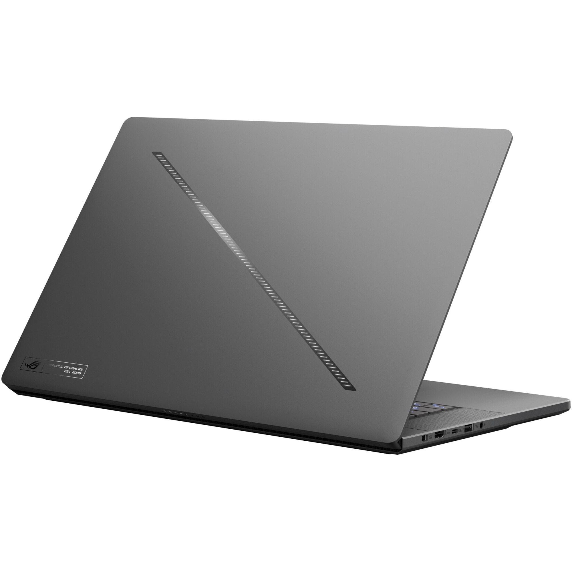 Laptop Gaming ROG Zephyrus G16 GA605KP cu procesor AMD Ryzen™ AI 7 350 pana la 5.0GHz, 16'', 2.5K, WQXGA, OLED, 240Hz, 32GB LPDDR5X RAM, 2TB SSD, NVIDIA® GeForce RTX™ 5070 8GB GDDR7, Windows 11 Pro, Eclipse Gray