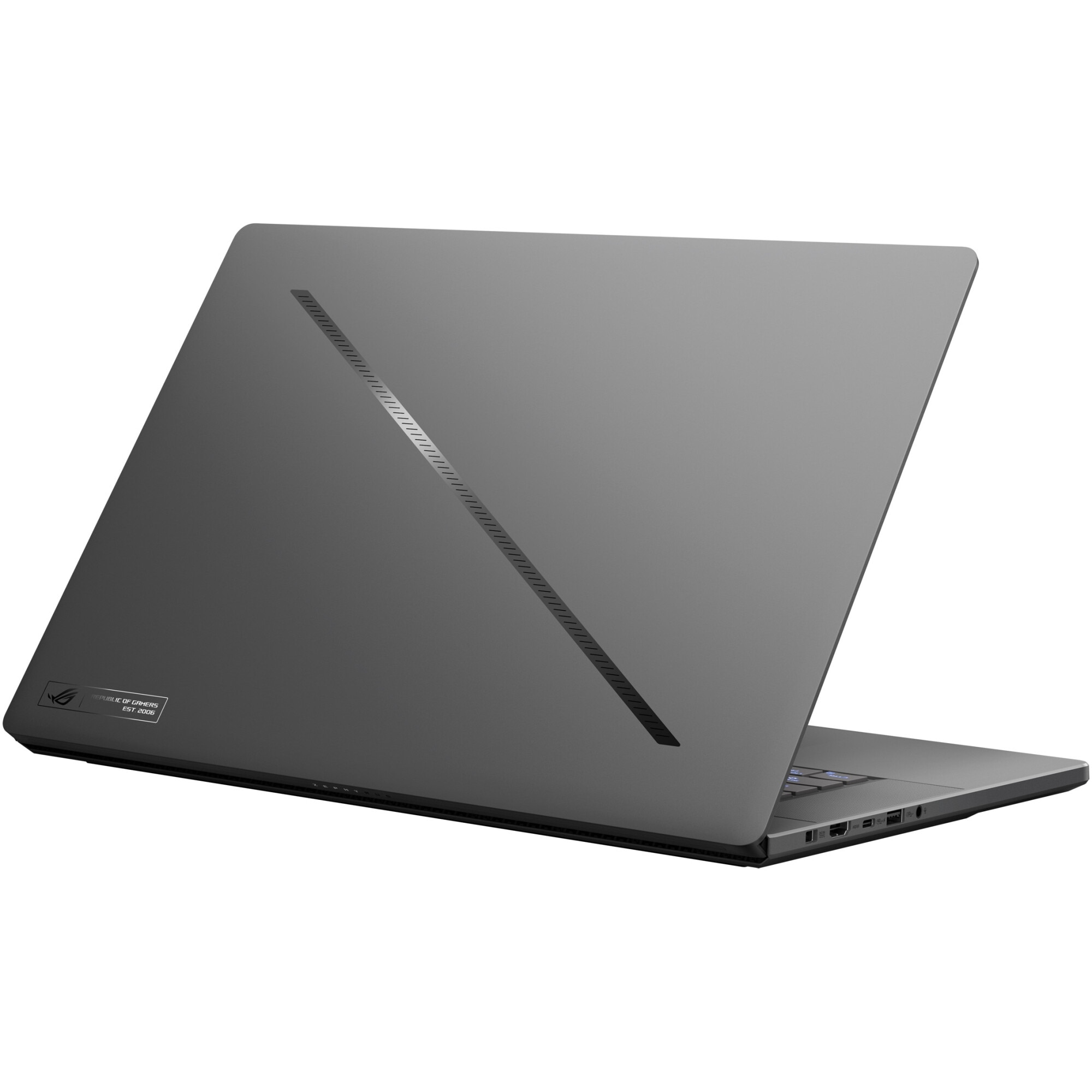 Laptop Gaming ROG Zephyrus G16 GA605KP cu procesor AMD Ryzen™ AI 7 350 pana la 5.0GHz, 16'', 2.5K, WQXGA, OLED, 240Hz, 32GB LPDDR5X RAM, 2TB SSD, NVIDIA® GeForce RTX™ 5070 8GB GDDR7, Windows 11 Pro, Eclipse Gray