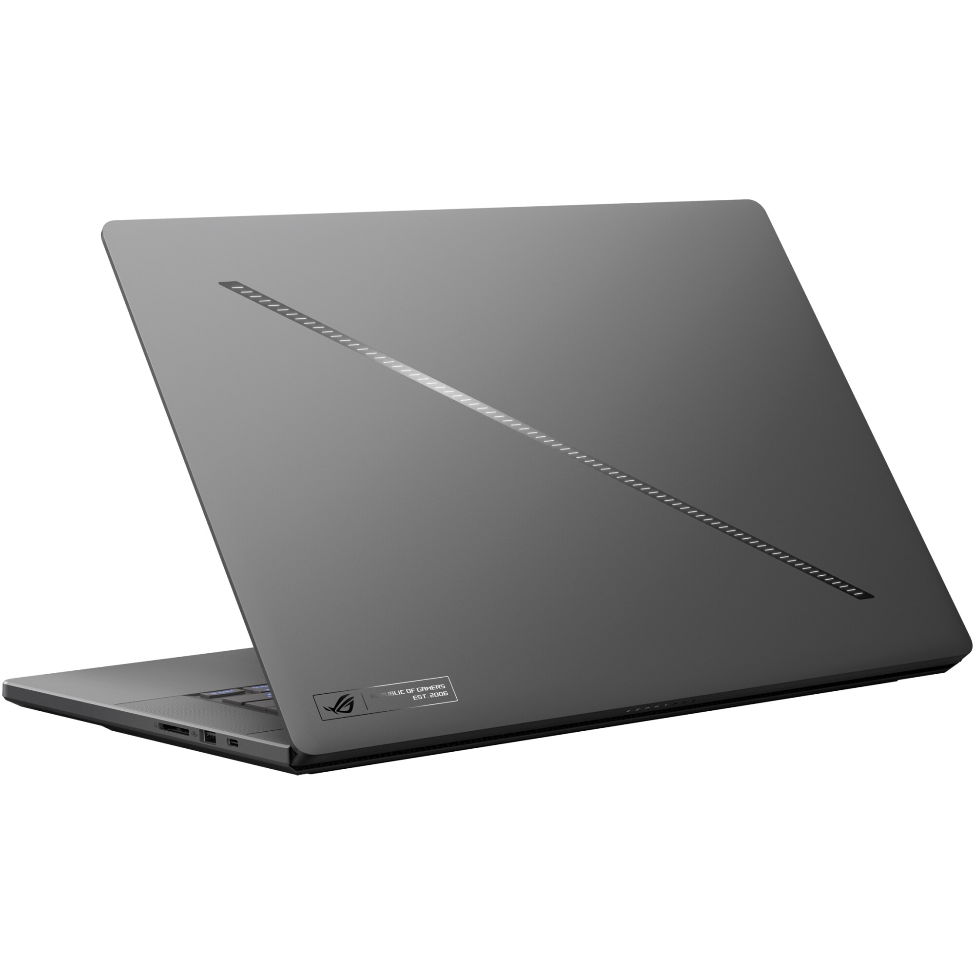Laptop Gaming ROG Zephyrus G16 GA605KP cu procesor AMD Ryzen™ AI 7 350 pana la 5.0GHz, 16'', 2.5K, WQXGA, OLED, 240Hz, 32GB LPDDR5X RAM, 2TB SSD, NVIDIA® GeForce RTX™ 5070 8GB GDDR7, Windows 11 Pro, Eclipse Gray