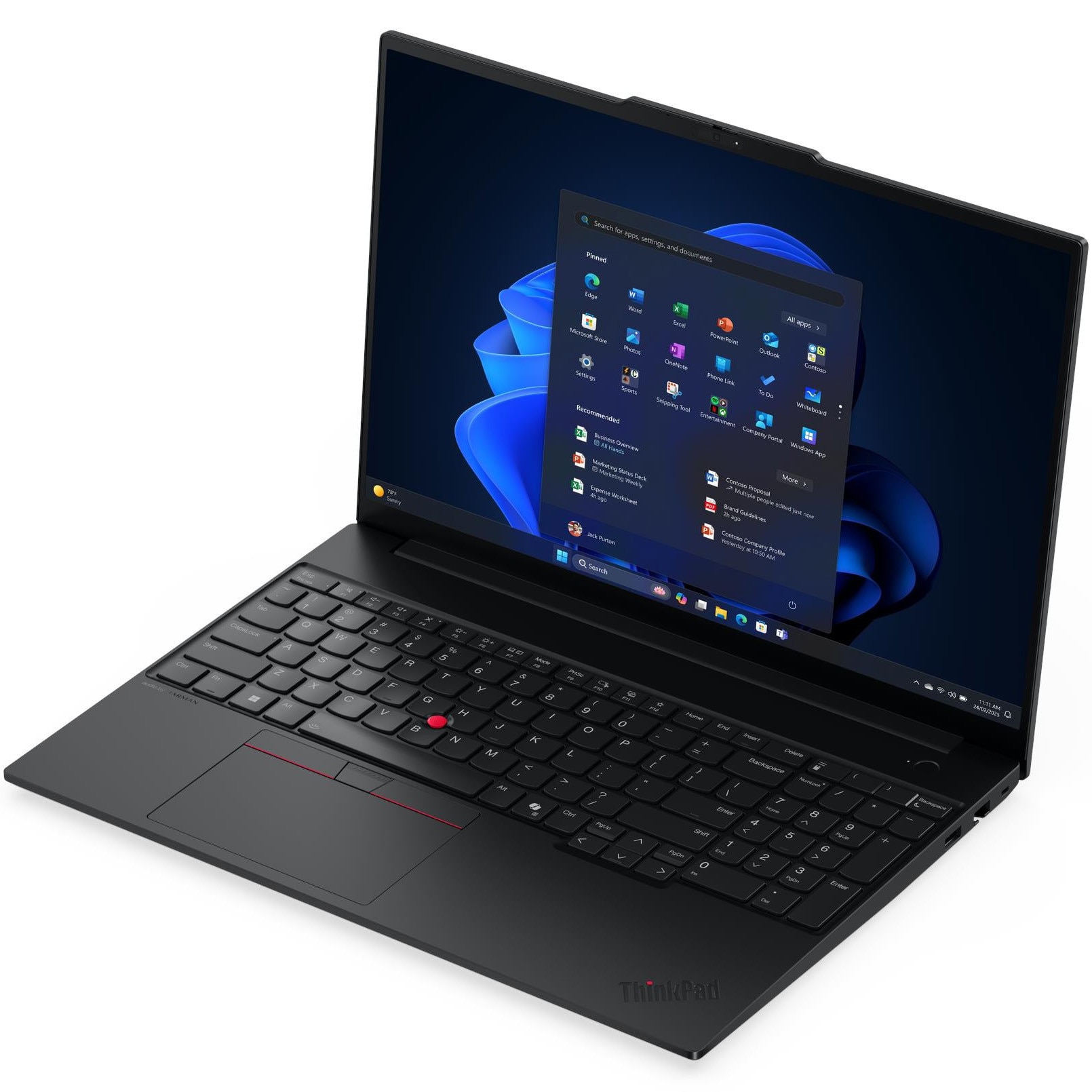 Laptop Lenovo ThinkPad E16 Gen 3 cu procesor Intel® Core™ Ultra 7 255H pana la 5.1GHz, 16" WUXGA, IPS, 32GB DDR5 RAM, 1TB SSD, Intel® Arc™ 140T GPU, No OS, Black, 3y on-site Premium Care