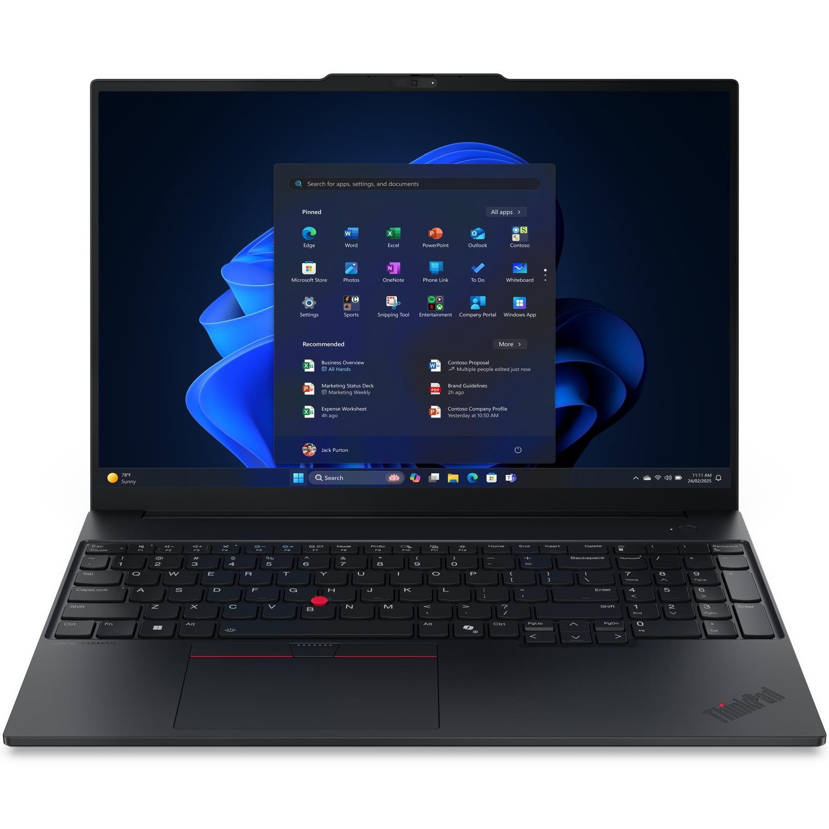 Laptop Lenovo ThinkPad E16 Gen 3 cu procesor Intel® Core™ Ultra 7 255H pana la 5.1GHz, 16" WUXGA, IPS, 32GB DDR5 RAM, 1TB SSD, Intel® Arc™ 140T GPU, No OS, Black, 3y on-site Premium Care