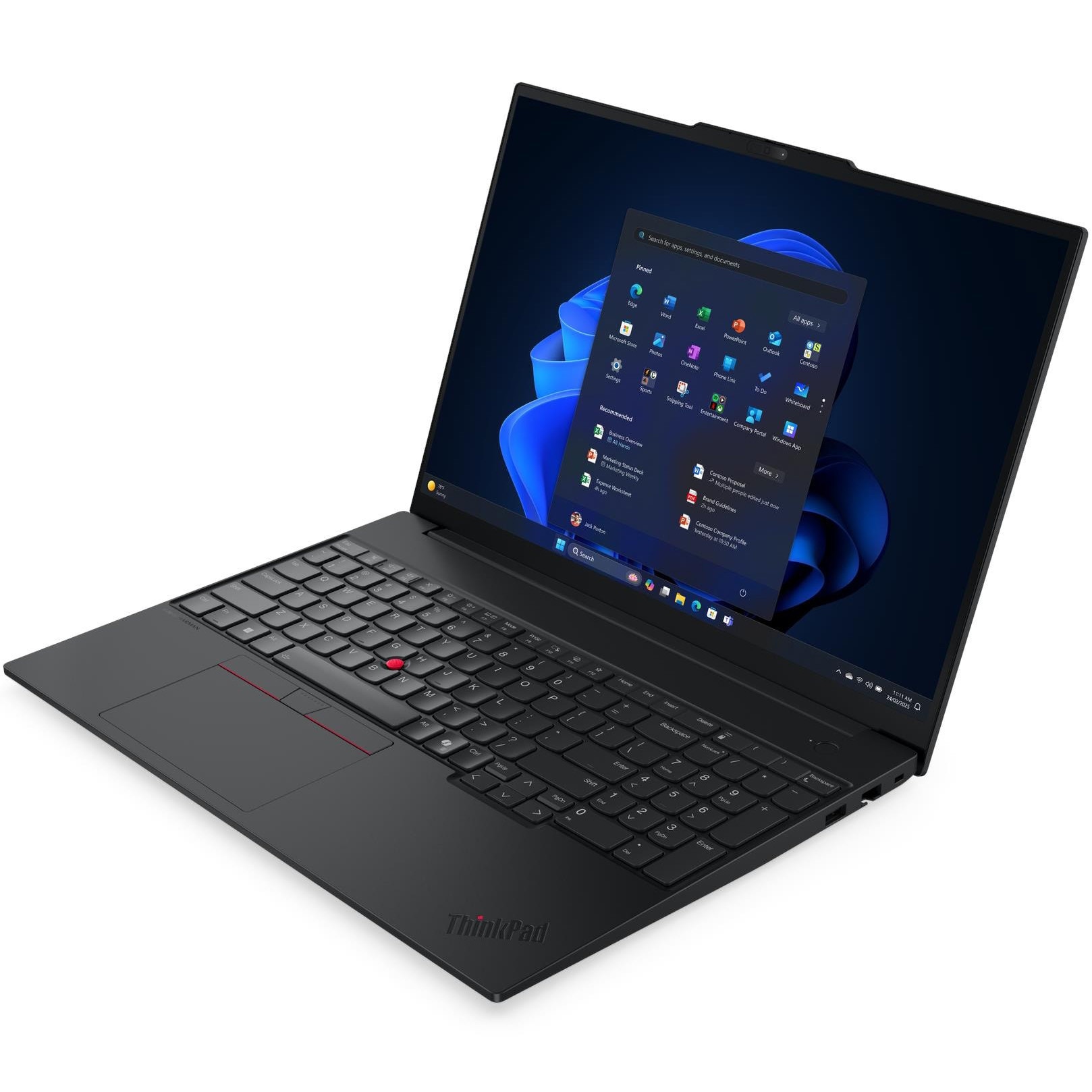 Laptop Lenovo ThinkPad E16 Gen 3 cu procesor Intel® Core™ Ultra 7 255H pana la 5.1GHz, 16" WUXGA, IPS, 32GB DDR5 RAM, 1TB SSD, Intel® Arc™ 140T GPU, No OS, Black, 3y on-site Premium Care