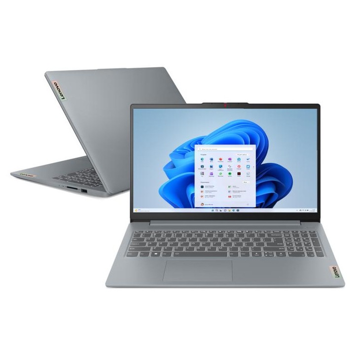 Laptop, Lenovo, IdeaPad Slim 3, procesor i3-1315U, 8GB RAM, 512GB SSD, gri, 15.6" FHD