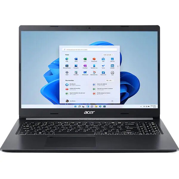 Laptop ACER Aspire 5 A515-45-R5XY, AMD Ryzen 7 5700U pana la 4.3GHz, 15.6" Full HD, 16GB, SSD 1TB, AMD Radeon Graphics, Windows 11 Home, Negru