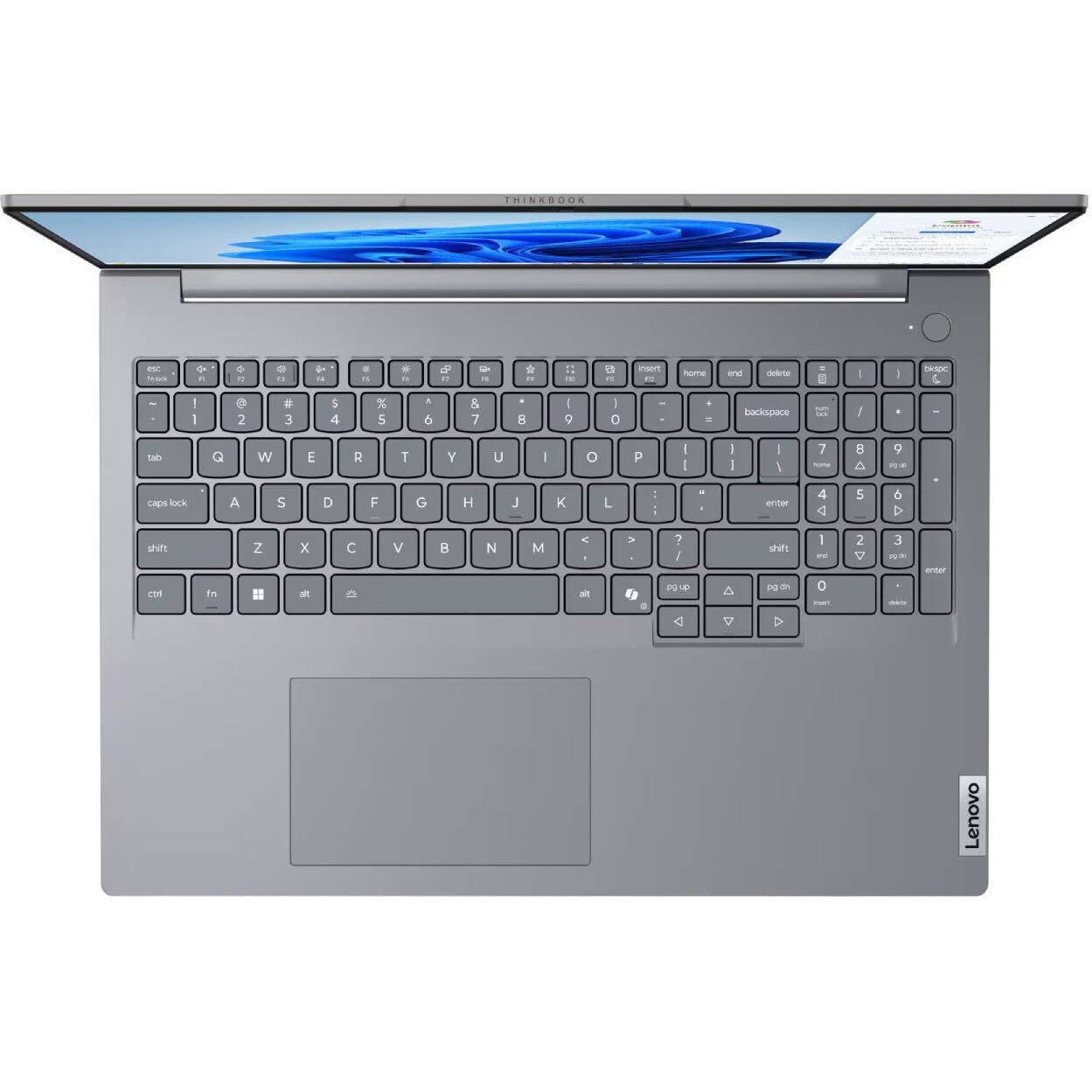 Laptop Lenovo ThinkBook 16 G8 IAL, 16" WUXGA, Intel® Core™ Ultra 7 255H pana la 5.1 GHz, 16 GB RAM DDR5 5600, 512 GB SSD, Intel Arc Graphics, Windows 11 Pro, Arctic Grey 512 GB