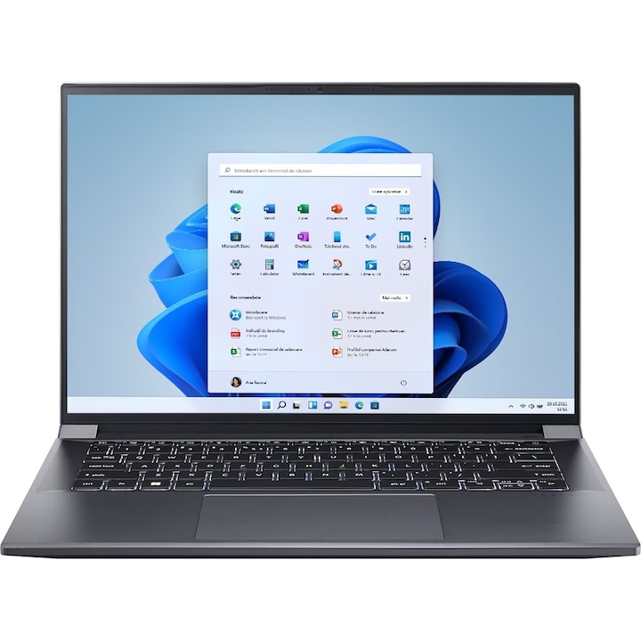 Laptop ACER Swift X SFX14-71G-792S, Intel Core i7-13700H pana la 5GHz, 14.5" WQXGA, 16GB, SSD 1TB, NVIDIA GeForce RTX 3050 6GB, Windows 11 Home, Gri