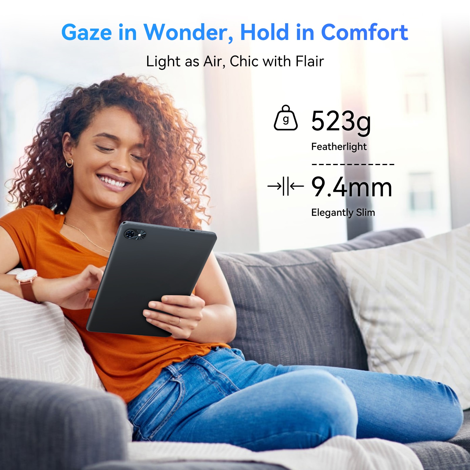 Tableta Blackview T80, 10.1 inch, Android 15, 5.0, WiFi 6, T310, 12GB Ram(4GB + 8GB extensibili), 800×1280, 64GB ROM, Expandabil 1TB, 6000mAh, Gri